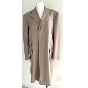 Hermes Mens Tan  Vintage Over Coat Size 48